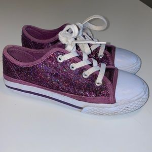 Liv & Maddie Purple Glitter sneakers size 1 girls